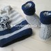 Berretto/cappello a punta + nappina neonato/bambino pura lana fatto a mano