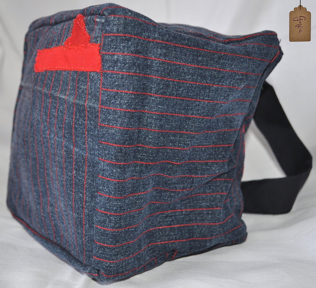 Westford Mill Borsa a tracolla in cotone a righe (rossa) | SHEIN ALIA