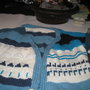 giacca   in lana : bianco blu e azzurri