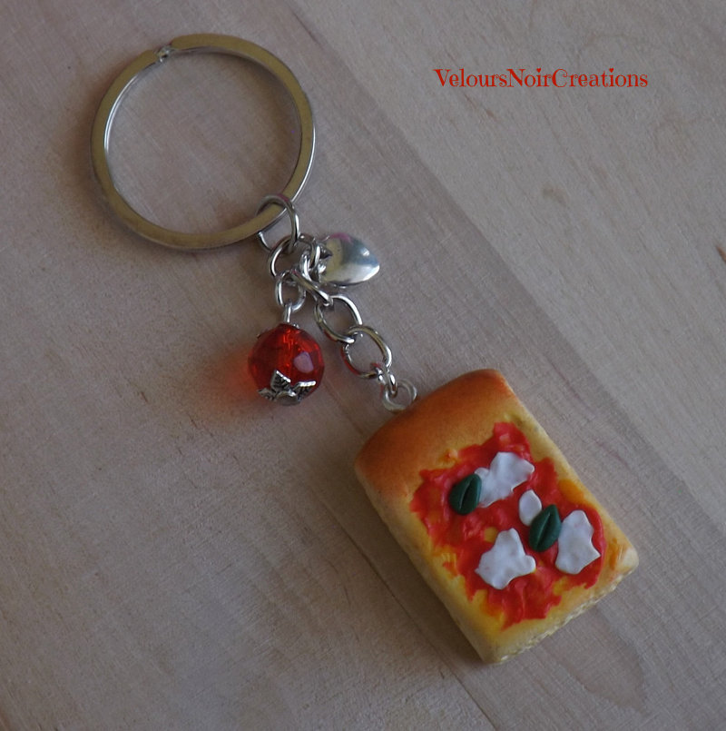 Portachiavi A Forma Di Pizza – Ciondolo Simpatico In PVC, Accessorio Per Borsa E Zaino, Regalo Divertente