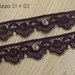 BRACCIALETTO PIZZO 1 - con pizzo viola e cabochon glitter oro viola