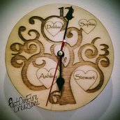 Orologio in legno albero della vita