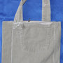 Borsa piatta in velluto a costine beige