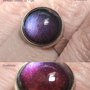 ANELLO BASIC 6 - con cabochon multicromatico oro rosa blu