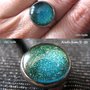 ANELLO BASIC 3 - con cabochon glitter verde blu ottanio petrolio