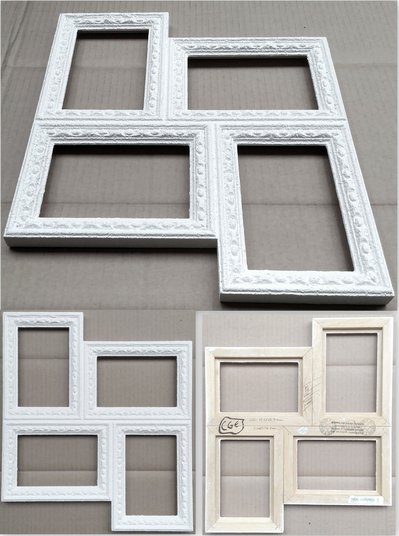 CGE CORNICE BAROCCO 4 FOTO Misure Interne 15,3X10,3 cm NUDA CORNICE IN LEGNO LUCIDA BIANCA CON RILIEVI DI TEMPERA AL QUARZO FIRMATA - NO SU MISURA - medippolito ! CGE CORNICE BAROCCO 4 FOTO Misure Interne 15,3X10,3 cm NUDA CORNICE IN LEGNO LUCIDA BIANCA CON RILIEVI DI TEMPERA AL QUARZO FIRMATA - NO SU MISURA - medippolito !