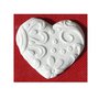 Gessetto Cuore in gesso ceramico per bomboniere