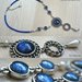 COLLANA ANDROMEDA 2 - con cabochon glitter blu e argento