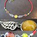 COLLANA GIROCOLLO COLLEZIONE HARRY POTTER GRIFONDORO 4 - con cabochon glitter rosso giallo