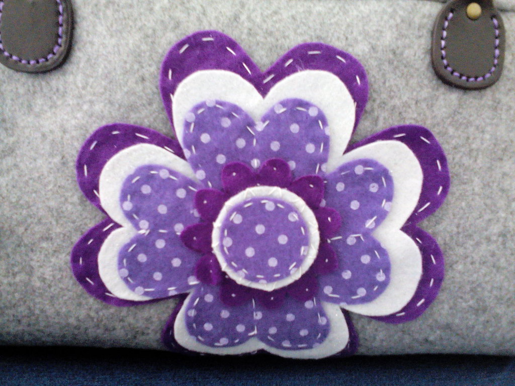 Borsa handmade con manici feltro donna ragazza regalo natale missho
