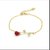 Bracciale la bella e la bestia rosa rossa beauty and the beast film cartone animato 