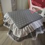 cuscini sedia stile shabby fantasia cuoricini grigio e bianco fatto a mano