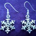 *Coppia di orecchini con fiocco di neve - Snowflake earrings*
