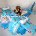 Torta di Pannolini Pampers Aereo grande azzurro maschio - idea regalo, originale ed utile, per nascite, battesimi e compleanni