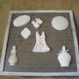 Quadro  in stile shabby  con miniature Quadro per stanza da bagno