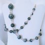 collana lunga con perle acriliche e cristallo - Kerkyria - riservata Maria Letizia