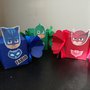 Scatolina compleanno pj masks caramella scatola bomboniera confetti gufetta owelette Gekko geco catboy gattoboy