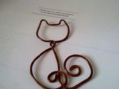 segnalibro a forma di gatto lavorazione  wire