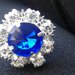 Anello ICE blu e argento 