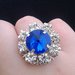 Anello ICE blu e argento 