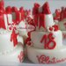 Calamite-Minicake per festeggiare i 18 anni. Realizzate e decorate a mano, in pasta di mais