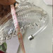 Foglia, ricambio per lampadari di Venini, Barovier, Artemide, Maria Teresa, con pezzi rotti o danneggiati, in vetro soffiato di Murano, color trasparente
