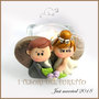 Bomboniera segnaposto " Just married cuore bronzo  " portacandela  matrimonio kawaii idea regalo sposi personalizzabile 