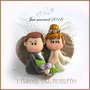 Bomboniera portaconfetti tulle  " Just married cuore bronzo " segnaposto  matrimonio kawaii idea regalo sposi personalizzabile 