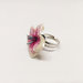 Anello con giglio bianco, anello giglio bianco, anello fiore bianco, anello floreale, anello primavera, porcellana fredda, pasta di mais