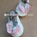 Scarpine bianche con farfalla rosa - neonata/bambina - fatte a mano - uncinetto - Battesimo