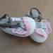 Scarpine bianche con farfalla rosa - neonata/bambina - fatte a mano - uncinetto - Battesimo