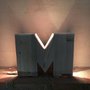 Lampada lettera M in legno con luci LED - Lampada per bambini - Lampada per camerette