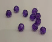 sfere sfaccettate viola strasparente 8 mm (10 pz)