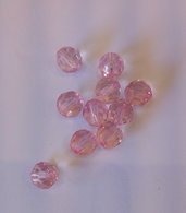 sfere sfaccettate rosa trasparente 12 mm (10 pz)