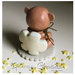 Cake topper per nascita/battesimo: orsetto con stellina