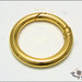 Moschettone ad anello,  Ø 41 mm. colore oro - 2 pezzi