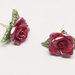 Orecchini a perno, orecchini rose rosse, orecchini fiori, orecchini roselline, orecchini sposa, orecchini eleganti, orecchini floreali, orecchini romantici