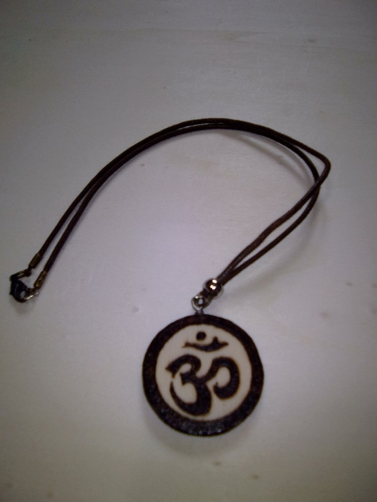 Ciondolo Charm OM In Argento Antico - 75x56mm - In Zinco - Per Gioielli Fai-da-Te - Foto 5