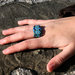 anillo Swarovski basico azul
