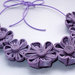 Collana kanzashi con fiori 1.6 colore lilla