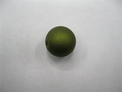 Sfera in Resina Gommata Verde 14mm