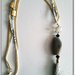 Long necklace perle e oro & tassel grey