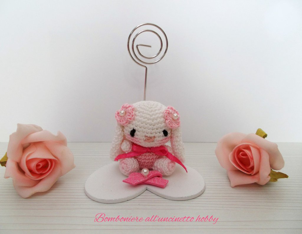 Bomboniera Battesimo Coniglietta Amigurumi Portafoto Feste Bom Su Misshobby