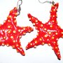 Orecchini stelle marine rosse
