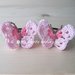 Coppia elastici fermacapelli farfalla rosa scuro/rosa - accessori capelli - fatto a uncinetto - cotone