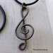 Collana chiave di violino in rame anticato wire