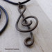 Collana chiave di violino in rame anticato wire
