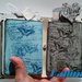 Astuccio per Traveler's notebook  KALLIDORI stile vintage fatta a mano in gomma eva   e carta stampata plastificata.