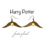 Orecchini boccino d'oro harry potter hogwarts quidditch magia 