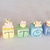 Cake topper cubi con orsetti in scala arcobaleno 8 cubi 8 lettere personalizzati primo compleanno con nome e soggetti a scelta 